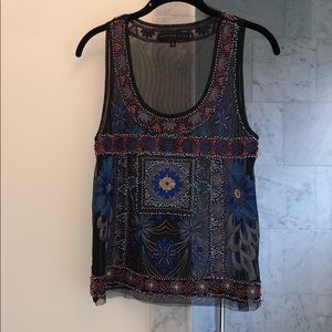 Mesh Beaded Top